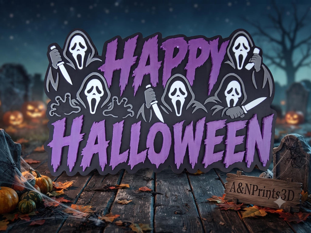 3D Printed Halloween Plaques