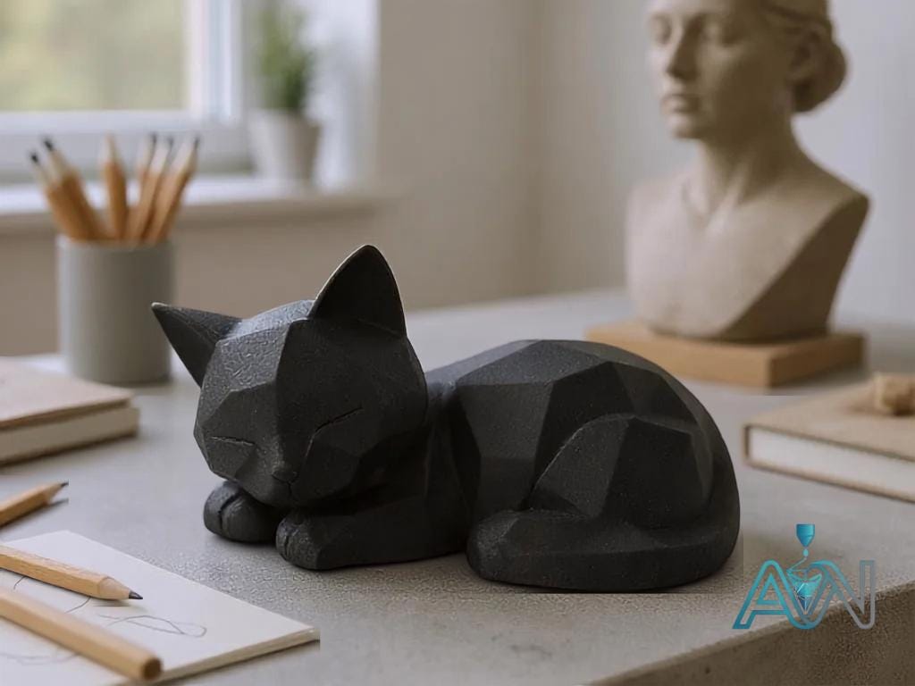 Low Poly Sleeping Cat