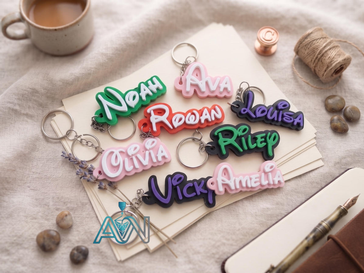 Personalized 3D Printed Name Keychain