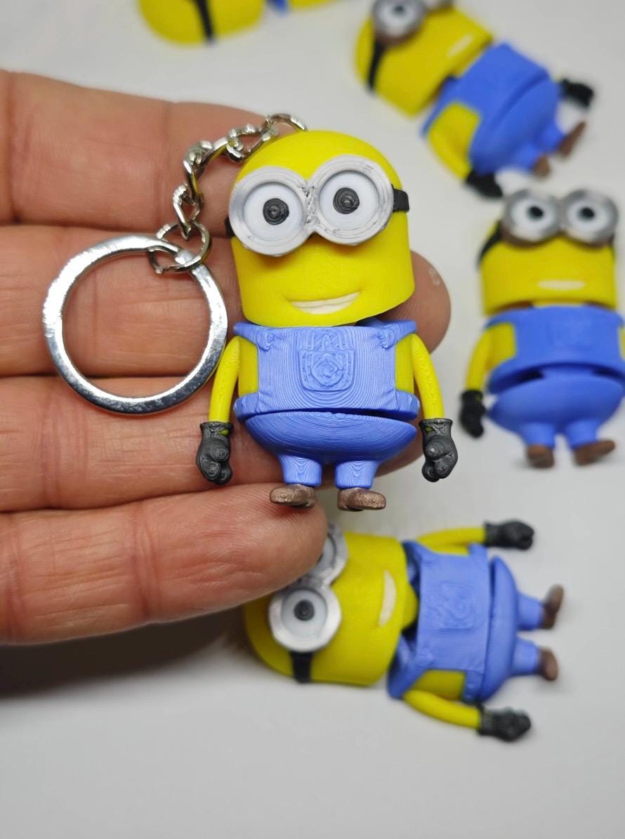 Articulated character Keychain | 3D Printed Wiggling Figure Bag Charm