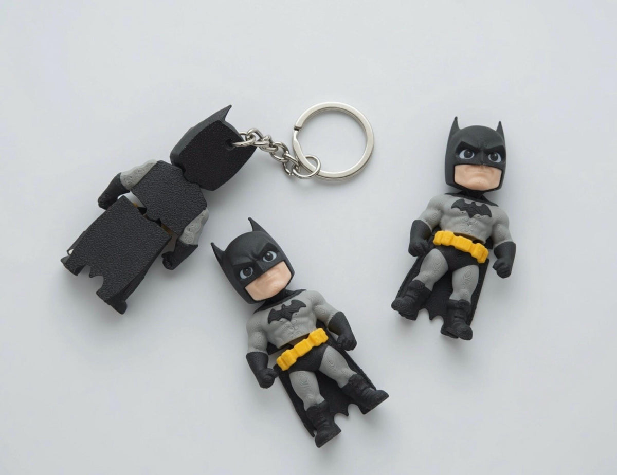 Articulated character Keychain | 3D Printed Wiggling Figure Bag Charm