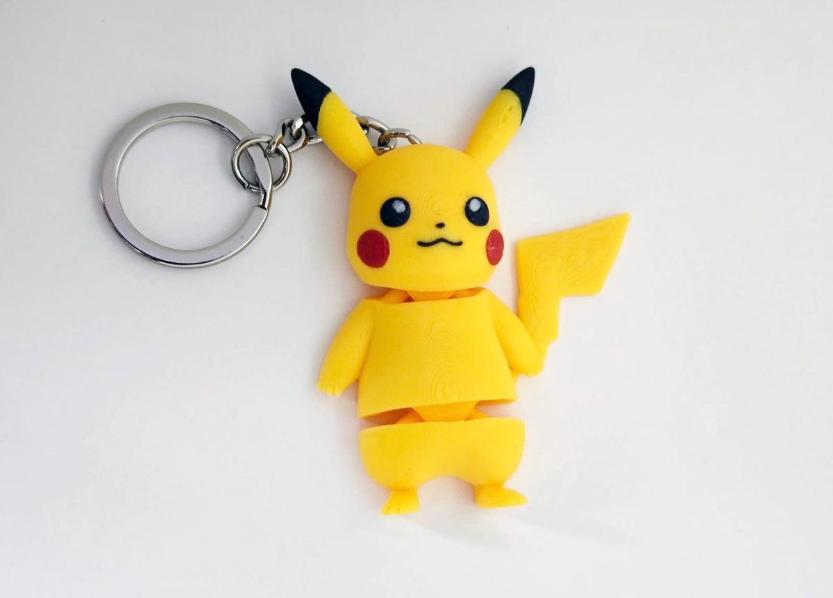 Articulated character Keychain | 3D Printed Wiggling Figure Bag Charm