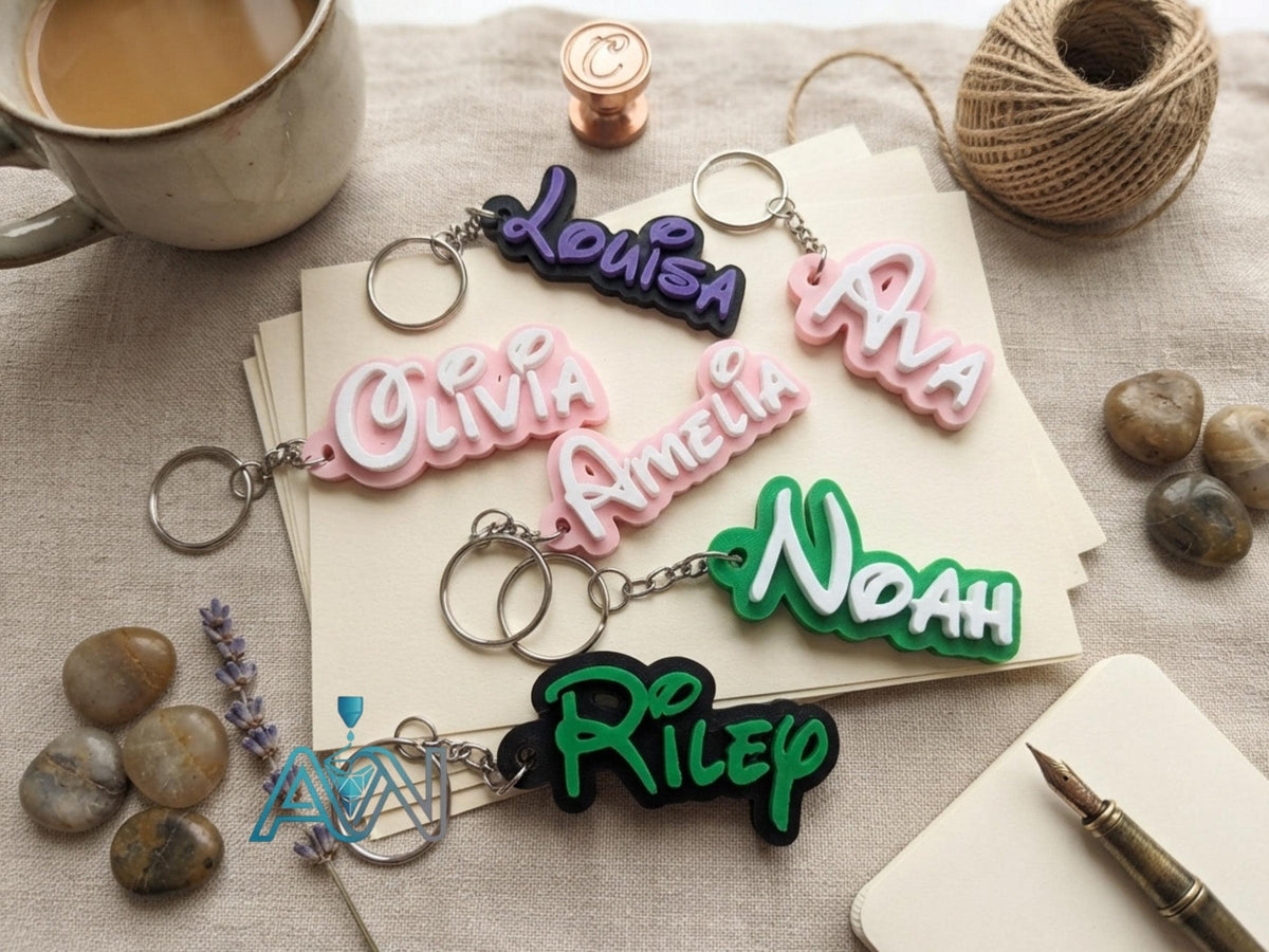 Personalized 3D Printed Name Keychain
