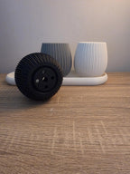 3D Printed Fluted Succulent Planter Trio | Nordic Style PLA Pots with Drainage Tray