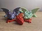 Articulated 3D Printed Baby Dragon Toy | Flexi Winged Dragon Figurine