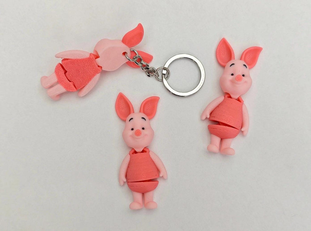 Articulated character Keychain | 3D Printed Wiggling Figure Bag Charm