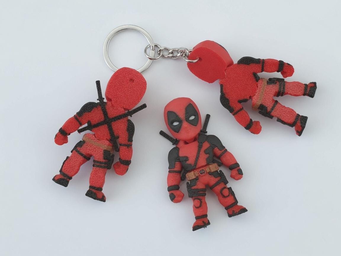 Articulated character Keychain | 3D Printed Wiggling Figure Bag Charm