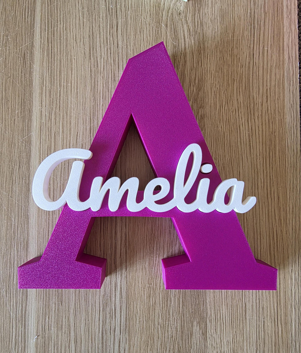 Custom 3D Printed Name Sign
