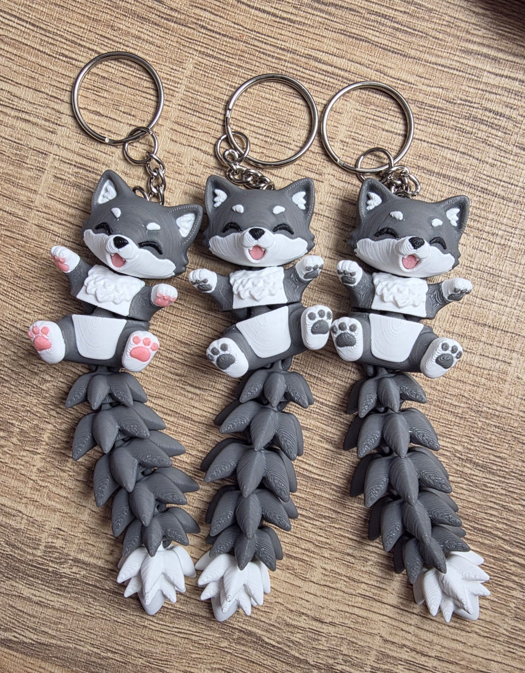Articulated character Keychain | 3D Printed Wiggling Figure Bag Charm