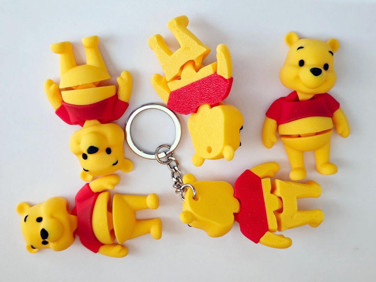 Articulated character Keychain | 3D Printed Wiggling Figure Bag Charm
